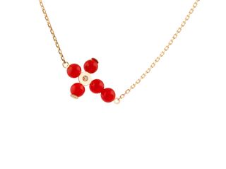 collar oro 18k con piedra 22cm