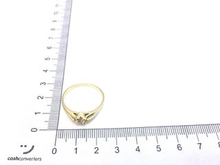 anillo oro 18k con piedra con circonita