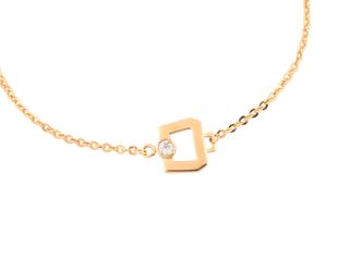 pulsera oro 18k con piedra con circonita