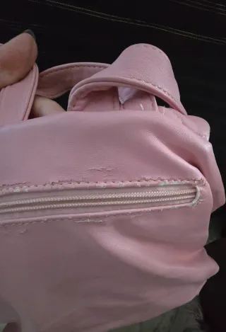 Mochila rosa acolchada