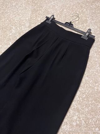 Pantaloni Zara Gamba Larga Neri