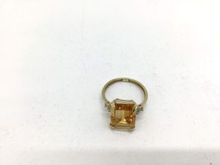 anillo oro 18k con piedra con circonita