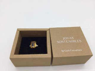 anillo oro 18k con piedra con circonita
