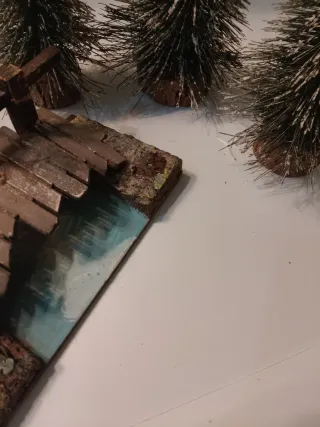 Presepe ambiente ponte alberi