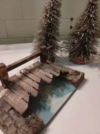 Presepe ambiente ponte alberi