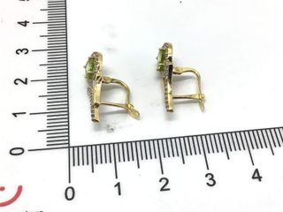 pendientes oro 18k con piedra con circonita