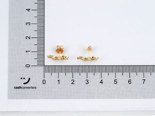 pendientes oro 18k con circonita
