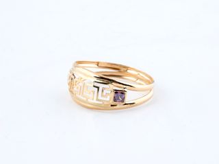 anillo oro 18k con piedra con circonita