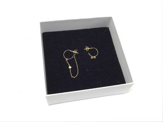 pendientes oro 18k con piedra con circonita