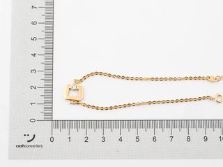 pulsera oro 18k con piedra con circonita