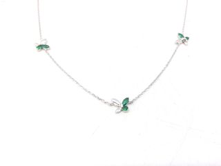 collar plata 925mm con piedra con circonita 21cm