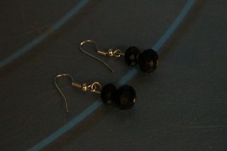 Conjunto Collar + Pendientes Negros Vintage Abalorios