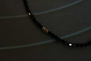 Conjunto Collar + Pendientes Negros Vintage Abalorios