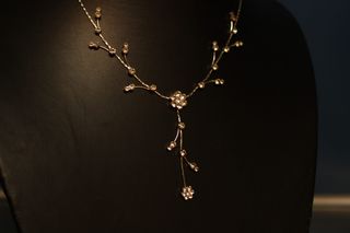 Conjunto Collar + Pendientes Flores PLATA (color) Vintage Abalorios