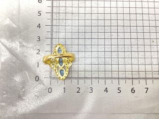 anillo oro 18k con piedra con circonita