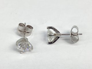 pendientes oro 18k con piedra con diamante de laboratorio