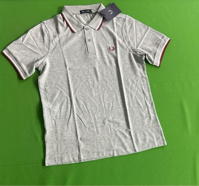 Polo Fred Perry Manga Corta Gris