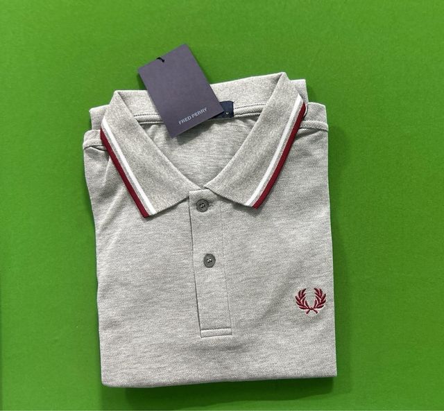 Polo Fred Perry Manga Corta Gris