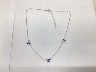 collar plata 925mm con piedra con circonita 21.5cm