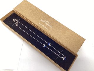 collar plata 925mm con piedra con circonita 21.5cm