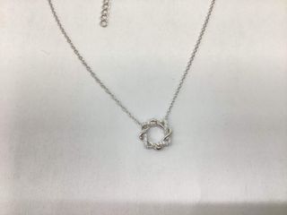 collar plata 925mm con piedra con circonita 21cm