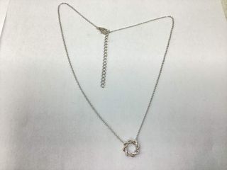 collar plata 925mm con piedra con circonita 21cm