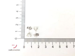 pendientes oro 18k con piedra con diamante de laboratorio