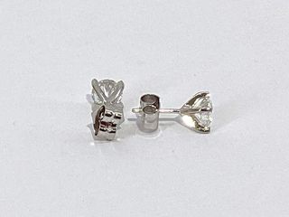 pendientes oro 18k con piedra con diamante de laboratorio