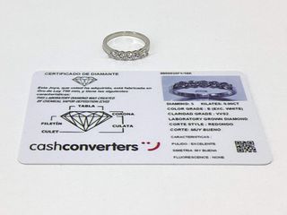 anillo oro 18k con piedra con diamante de laboratorio