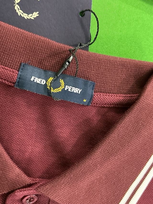 Polo Fred Perry Granate Manga Corta