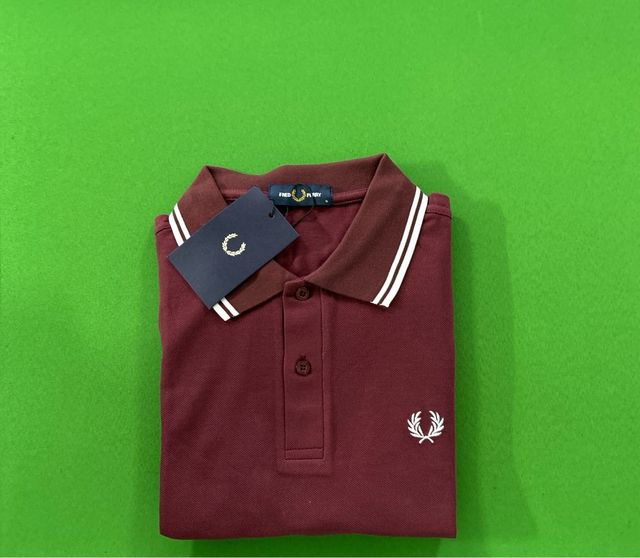 Polo Fred Perry Granate Manga Corta