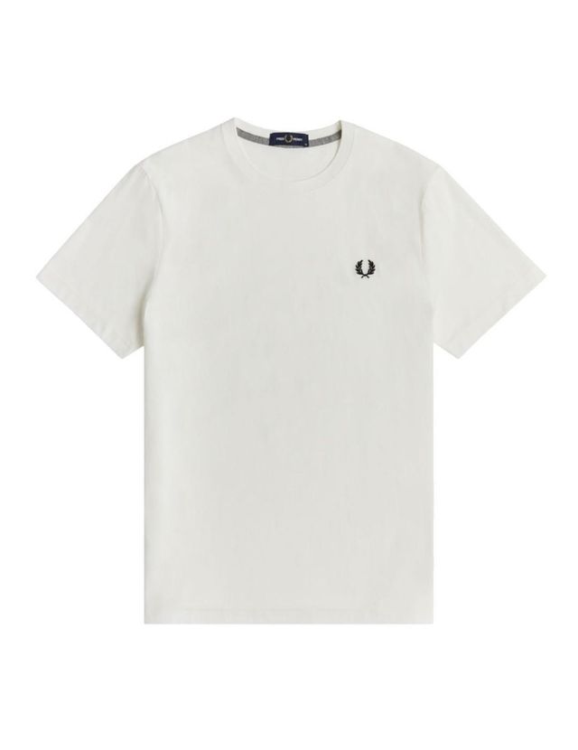 Camiseta Fred Perry Blanca Manga Corta