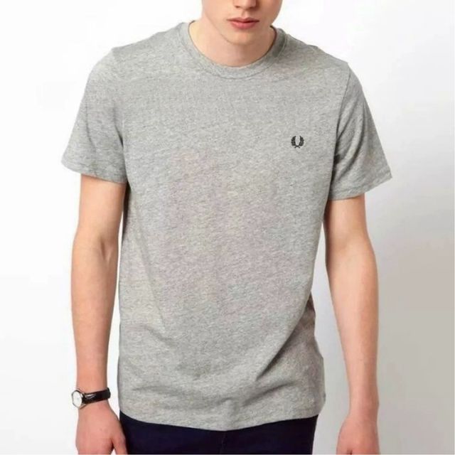 Camiseta Fred Perry Gris Manga Corta