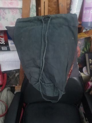 Mochila hippie negra y marrón con espejos