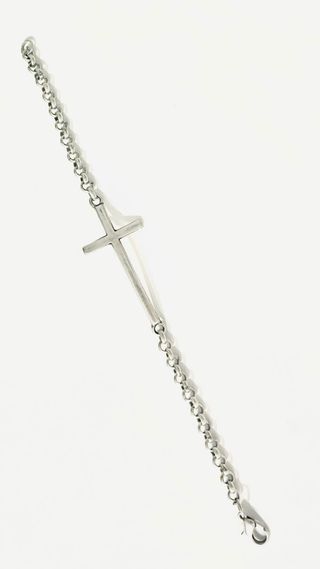 Pulsera con Cruz Plateada