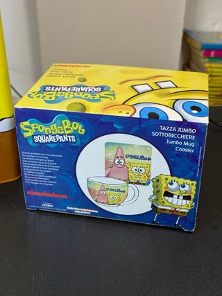Tazza Spongebob 400ml + Latta + Sottobicchiere