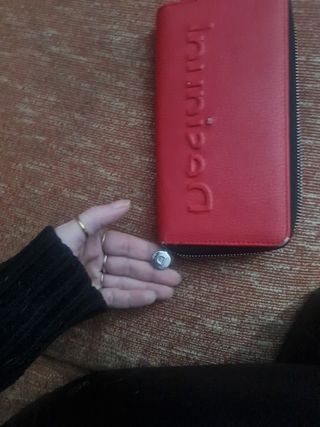 Cartera Desigual Roja Cremallera