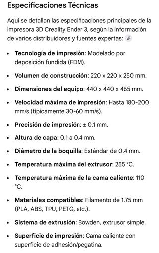 Impresora 3D Creality Ender 3 Nueva