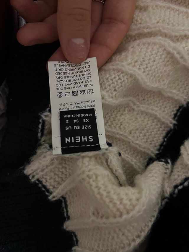 Jersey Shein Rayas Azul Marino y Blanco