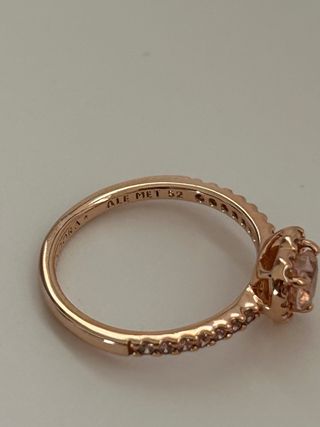 Anillo Corazón Brillante Elevado Pandora Rose