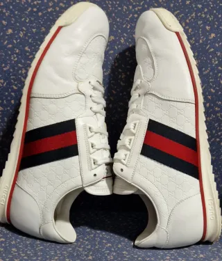 Zapatilla Deportiva Gucci Ace Shima SL 73 Blanca.