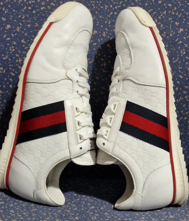 Zapatilla Deportiva Gucci Ace Shima SL 73 Blanca.