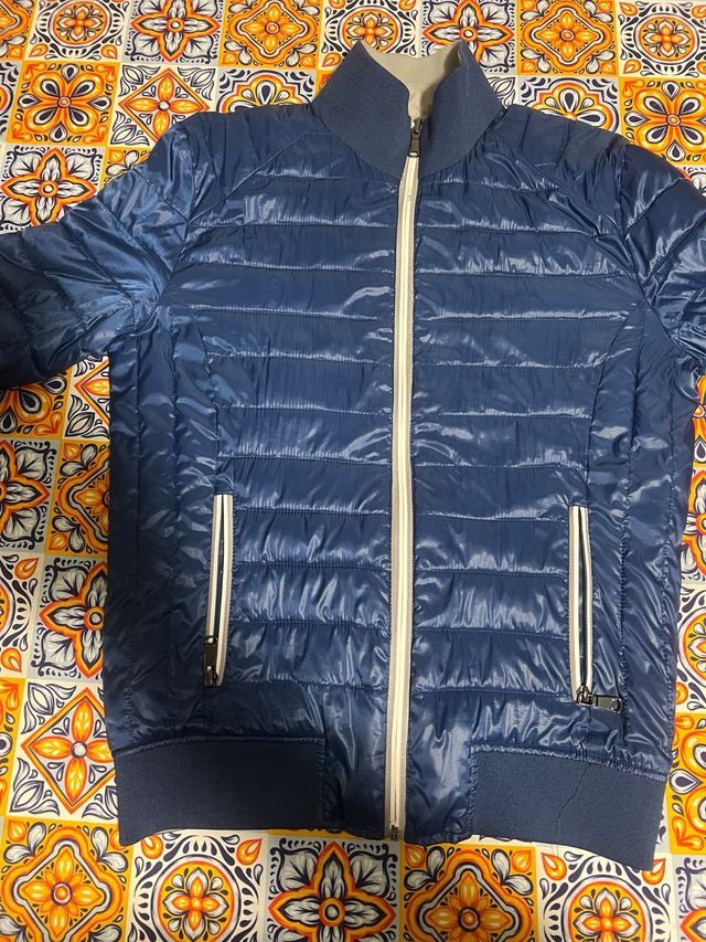Giubbino blu trapuntato double-face taglia M