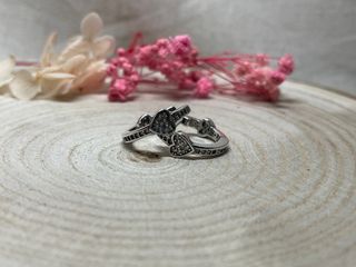 Pendientes Aro Corazón Brillantes Plata