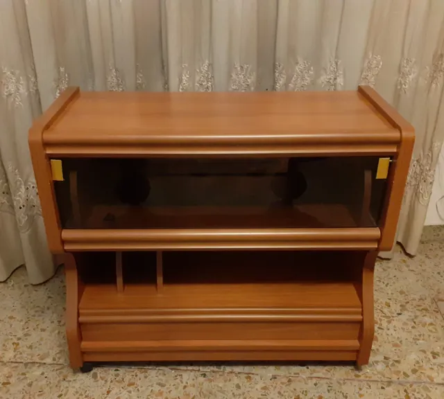 Mueble TV madera y cristal