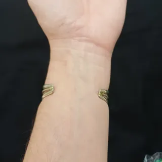 Pulsera Alpaca Incrustaciones Azul