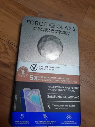 Protettore schermo Samsung Galaxy A40 Force Glass