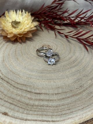 Pendientes Aro Mini Circonita Plata