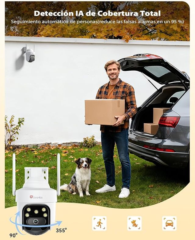 Ctronics 5MP Camara WiFi 2.4 - 5 GHz Exterior