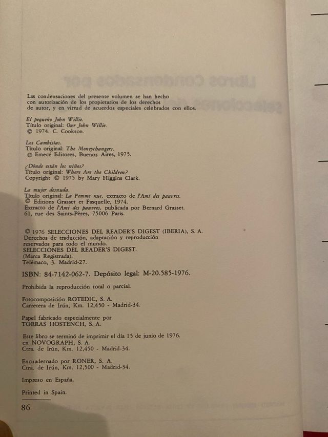 Selecciones del Reader's Digest, 1976